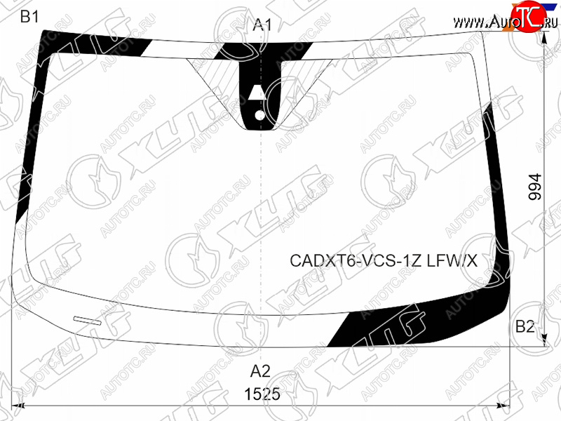 10 649 р. Стекло лобовое (Камера Датчик дождя) Cadillac XT6 19-22 XYG CADXT6-VCS-1Z LFW/X  с доставкой в г. Керчь