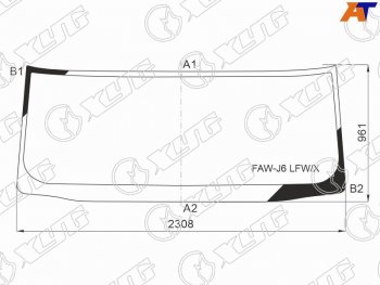 13 199 р. Стекло лобовое FAW J6P (CA3250) 08-  J6P (CA3310) 17- XYG FAW-J6 LFW/X  с доставкой в г. Керчь. Увеличить фотографию 1