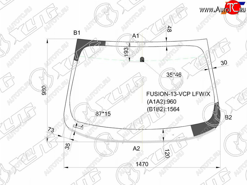 7 899 р. Стекло лобовое (Молдинг 4D SED) Ford Mondeo 14-19 XYG FUSION-13-VCP LFW/X  с доставкой в г. Керчь