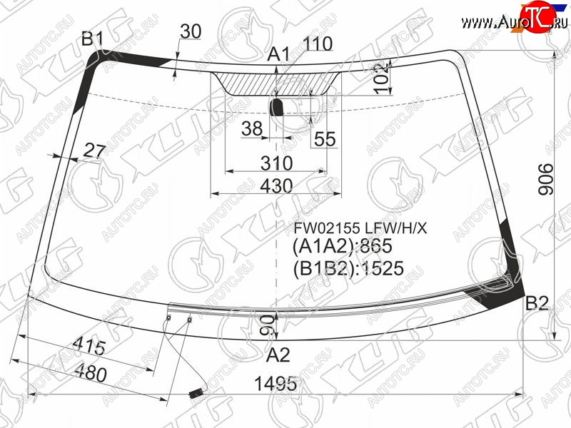 7 999 р. Стекло лобовое (Обогрев щеток) Subaru Legacy 98-03  Outback 98-03  Legacy B4 98-03  Legacy Lancas XYG FW02155 LFW/H/X  с доставкой в г. Керчь