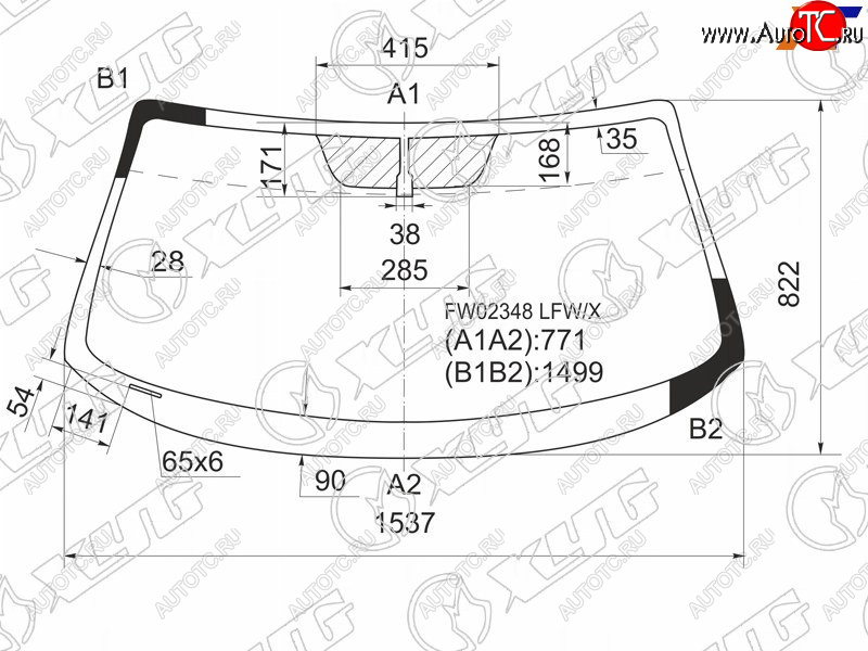 10 999 р. Стекло лобовое Nissan 350Z 02-09  Fairlady Z 02-08 XYG FW02348 LFW/X  с доставкой в г. Керчь