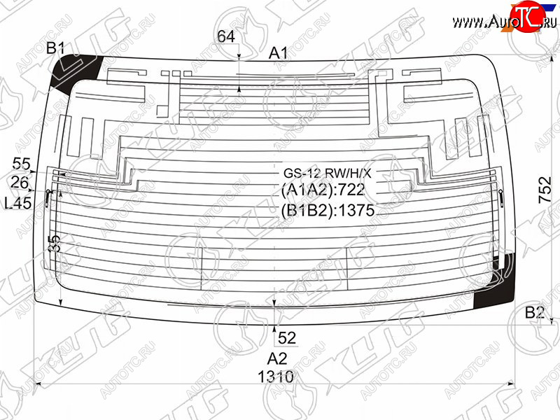 14 999 р. Стекло заднее (Цвет зеленый Обогрев Антенна) Lexus GS 11-20  GS F 15- XYG GS-12 RW/H/X  с доставкой в г. Керчь