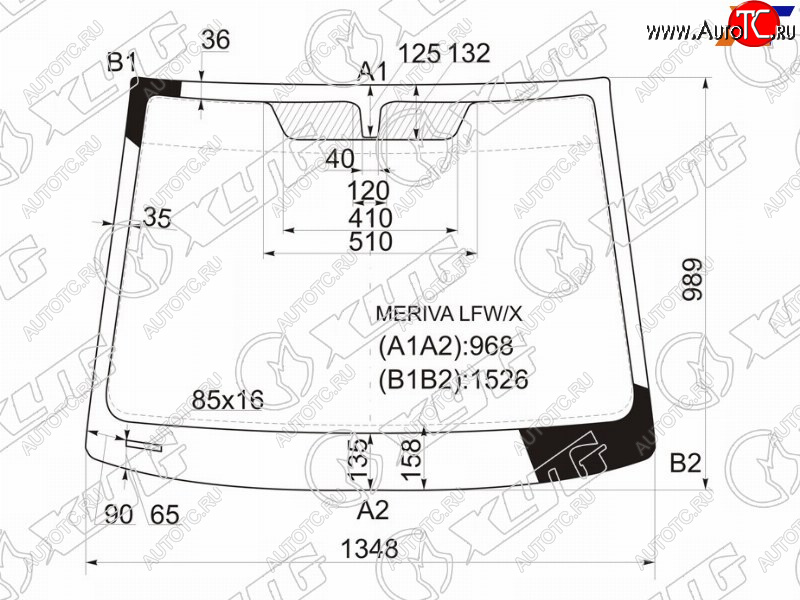 5 249 р. Стекло лобовое Chevrolet Meriva 04-12  Opel Meriva 03-10 XYG MERIVA LFW/X  с доставкой в г. Керчь