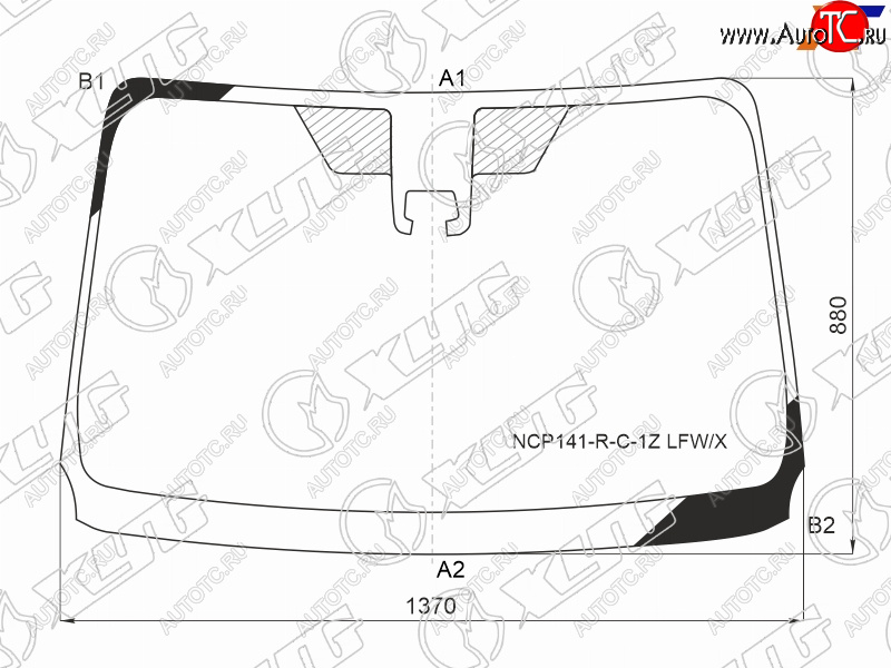 8 549 р. Стекло лобовое (Одна камера) Toyota Porte 12-20  Spade 12-20 XYG NCP141-R-C-1Z LFW/X  с доставкой в г. Керчь