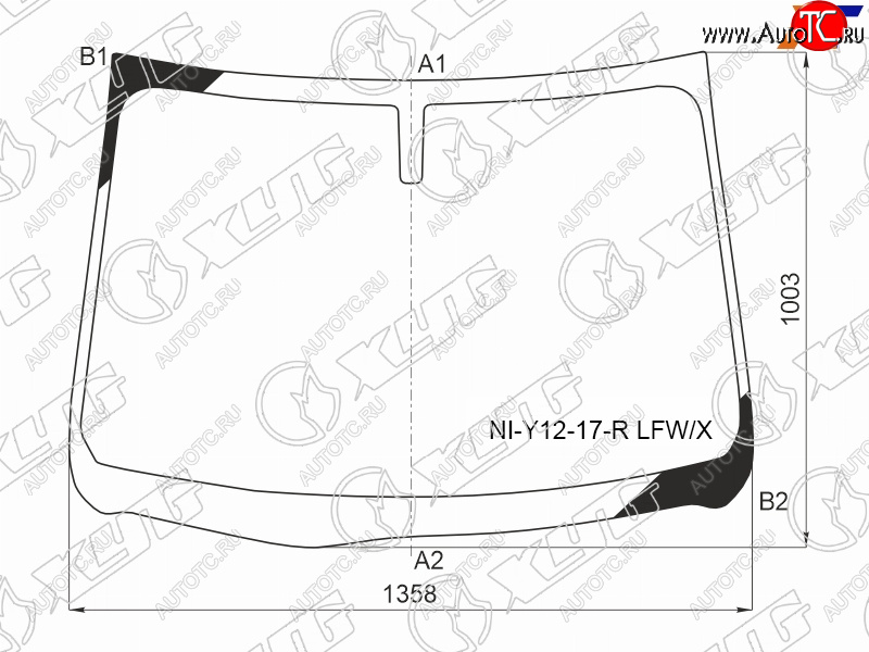 8 199 р. Стекло лобовое Nissan AD 16-  Wingroad 05-18  Mazda Familia 17-18  Mitsubishi Lancer Japan 17-19 XYG NI-Y12-17-R LFW/X  с доставкой в г. Керчь