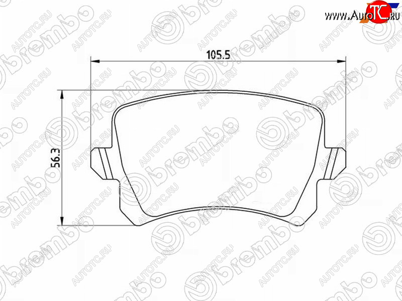 3 699 р. Колодки тормозные LH-RH SAT   Audi A3 ( 8PA хэтчбэк 5 дв.,  8P1 хэтчбэк 3 дв.) (2003-2013), Skoda Octavia  A5 (2004-2013), Skoda Superb ( B6 (3T),  B6 (3T5)) (2008-2015), Skoda Yeti (2009-2013)  с доставкой в г. Керчь