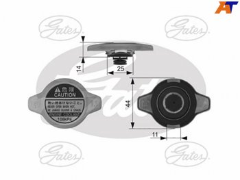 Крышка радиатора TOYOTA HONDA L13L15B20BD16A TOYOTA 1-3ZZ1-2AZ (1,1) GATES RC134