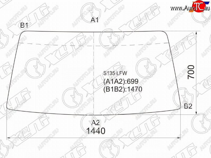 7 299 р. Стекло лобовое Mazda Bongo 90-99  Nissan Vanette 94-99  Vanette Serena 91-94 XYG S135 LFW  с доставкой в г. Керчь