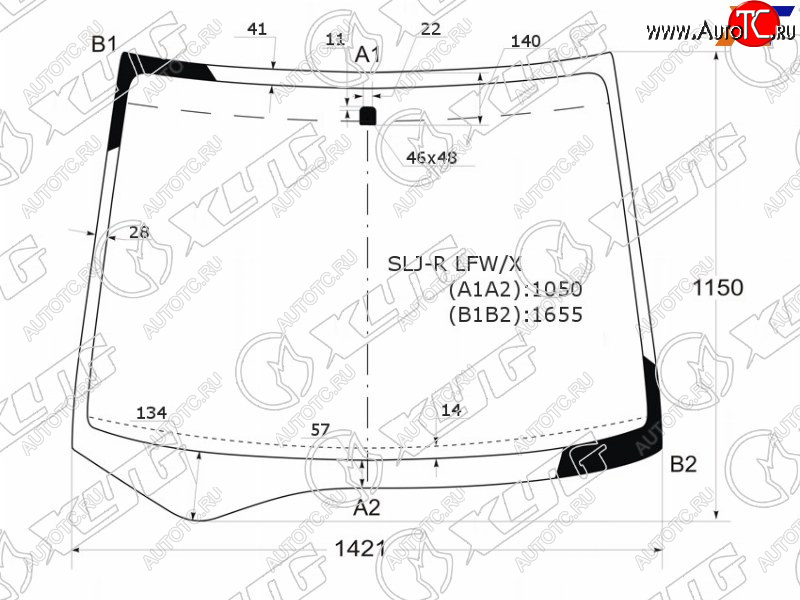 12 549 р. Стекло лобовое Honda Stepwgn 05-09 XYG SLJ-R LFW/X  с доставкой в г. Керчь
