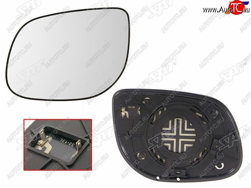 1 099 р. Полотно зеркала Kia Cerato 08-13  Cerato Koup 08-13 (Слева Обогрев) SAT ST-121-0129  с доставкой в г. Керчь