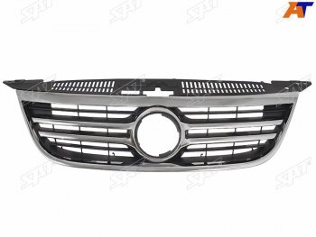 Решетка радиатора SAT Volkswagen Tiguan  NF (2006-2011) дорестайлинг (хром)