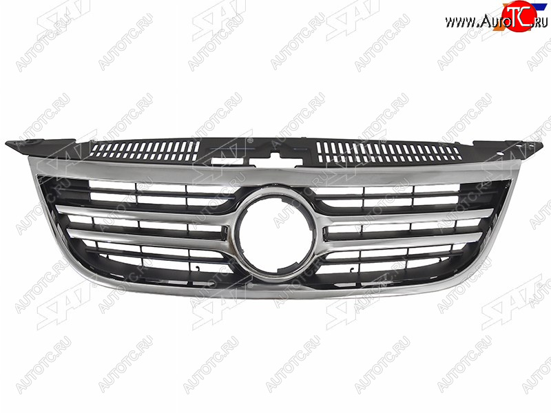 12 199 р. Решетка радиатора SAT Volkswagen Tiguan NF дорестайлинг (2006-2011) (хром)  с доставкой в г. Керчь