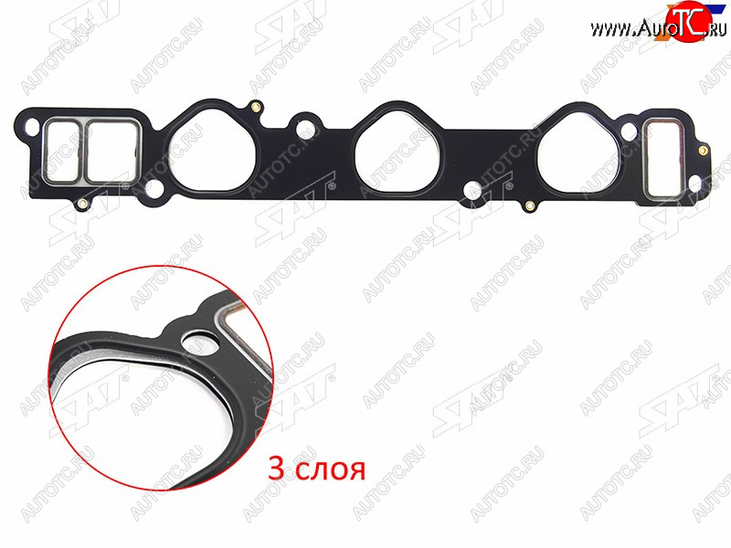 749 р. Прокладка впускного коллектора TOYOTA LAND CRUISER PRADO 5VZ-FE 95- SAT ST-17177-62060  с доставкой в г. Керчь