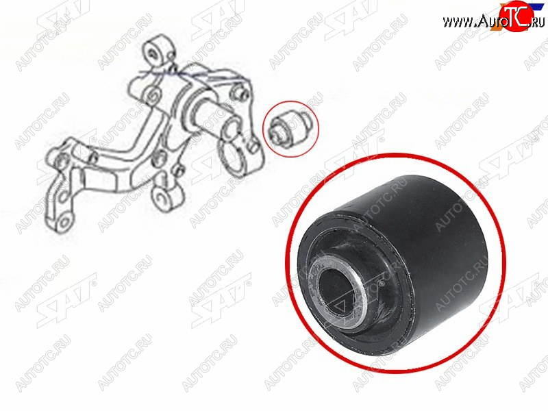 399 р. Сайлентблок Audi A3 03-19  Q3 11-19  Skoda Octavia 04-20  Volkswagen Golf 03-19  Jetta 05-  Pas SAT ST-1K0505553A  с доставкой в г. Керчь