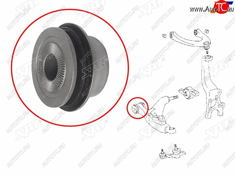 779 р. Сайлентблок Toyota Crown 03-08  Lexus GS 05-12  IS 05-16  IS F 07-14  Toyota Mark X 04-09 SAT ST-48654-0N011  с доставкой в г. Керчь
