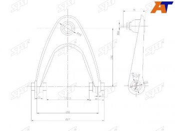 Рычаг верхний с шаровой HONDA BALLADECIVICFERIODOMANIINTEGRAORTHIAPARTNER 95-02 RH SAT ST-51450-S04-023