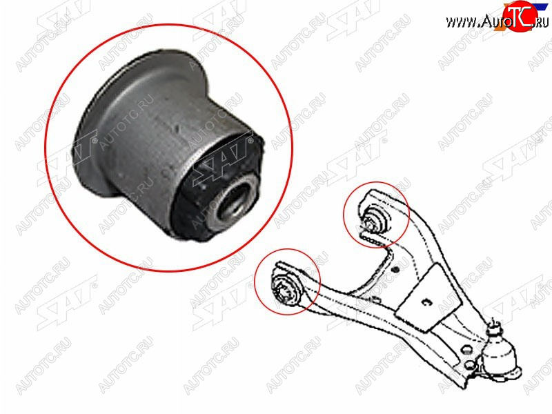 299 р. Сайлентблок переднего нижнего рычага RENAULT DUSTER 10-                                              SAT ST-545001535-BU  с доставкой в г. Керчь