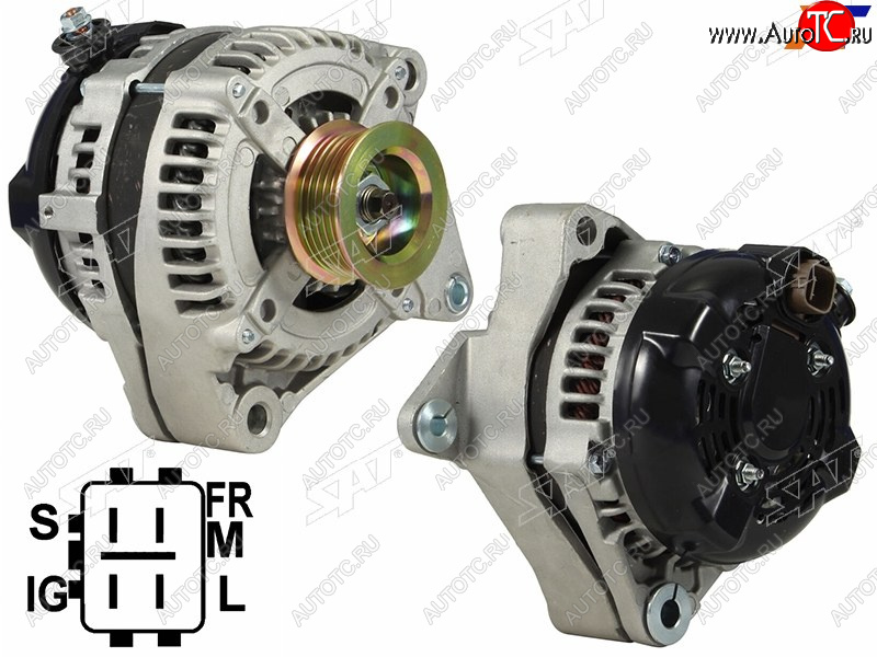 9 449 р. Генератор LEXUS GXLX470 4.7TOYOTA 4RUNNERLAND CRUISERTUNDRA 4.7 03-09 2UZFE 12V 140A SAT ST-85-0101  с доставкой в г. Керчь