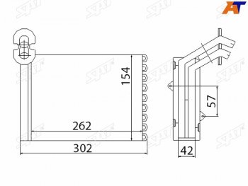 Радиатор отопителя салона FORD GALAXY 96-06SEAT ALHAMBRA 96-10VOLKSWAGEN SHARAN 96-10 SAT ST-87-0021