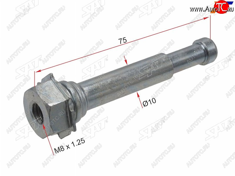 132 р. Направляющая тормозного суппорта зад нижняя NISSAN QASHQAI 17-X-TRAIL 14- SAT ST-92-0011  с доставкой в г. Керчь