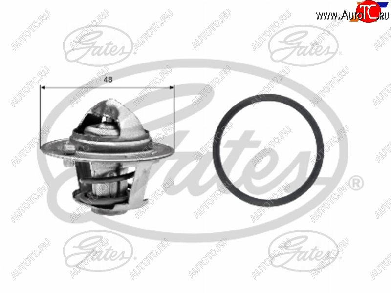 1 429 р. Термостат с прокладкой FORD C-MAXFOCUS IFOCUS IIFOCUS IIIMONDEOMAZDA 2VOLVO C30S40V50 GATES TH25782G1  с доставкой в г. Керчь