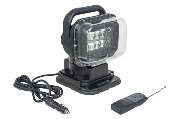 Фара-искатель 12V 50W LED с дистанционным управлением, черный (200х240х200мм) China ch001-bl