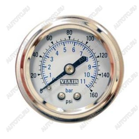 2 449 р. Манометр бортовой 2" VIAIR от 0 до 11атм белый VIAIR 90087  с доставкой в г. Керчь