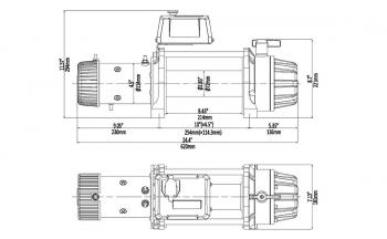 82 839 р. Лебёдка автомобильная электрическая 12V Runva 12500 lbs 5670 кг MAX влагозащищенная, стальной трос RUNVA ewb12500maxs  с доставкой в г. Керчь. Увеличить фотографию 5