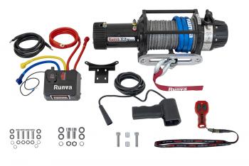 99 289 р. Лебёдка автомобильная электрическая 12V Runva 12500 lbs 5670 кг MAX влагозащищенная, синтетический трос RUNVA ewb12500maxssr  с доставкой в г. Керчь. Увеличить фотографию 5
