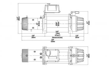 71 459 р. Лебёдка автомобильная электрическая 12V Runva 9500 lbs 4350 кг MAX влагозащищенная, стальной трос (228:1) RUNVA ewb9500maxs  с доставкой в г. Керчь. Увеличить фотографию 5