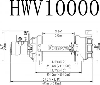 111 359 р. Лебёдка гидравлическая Runva 10000 lbs 4536 кг RUNVA hwv10000  с доставкой в г. Керчь. Увеличить фотографию 2