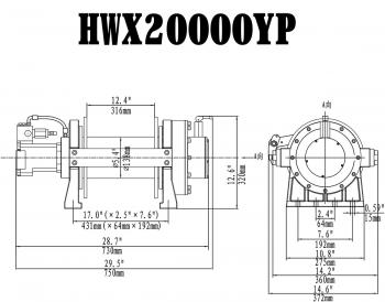 275 119 р. Лебёдка гидравлическая Runva 20000 lbs 9072 кг RUNVA hwx20000yp  с доставкой в г. Керчь. Увеличить фотографию 2