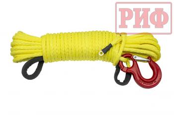8 159 р. Трос для лебёдки синтетический РИФ 10 мм25 м (готовый) РИФ rope10mm25m  с доставкой в г. Керчь. Увеличить фотографию 1