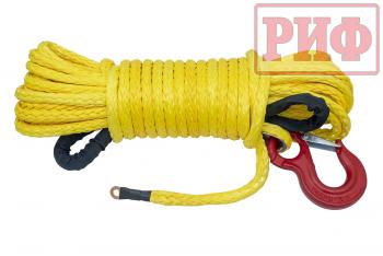 10 729 р. Трос для лебёдки синтетический РИФ 13 мм23 м (готовый) РИФ rope13mm23m  с доставкой в г. Керчь. Увеличить фотографию 1
