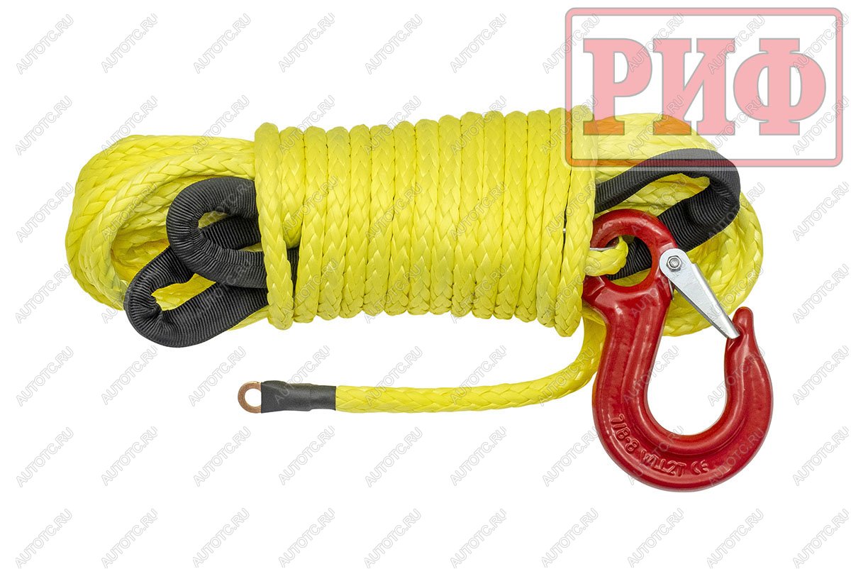 3 459 р. Трос для лебёдки синтетический РИФ 8 мм15 м (готовый) РИФ rope8mm15m  с доставкой в г. Керчь