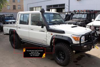 19 719 р. Расширители колесных арок Toyota Land Cruiser 79 2007- (вынос 65 мм) Русская Артель rt-063402  с доставкой в г. Керчь. Увеличить фотографию 1