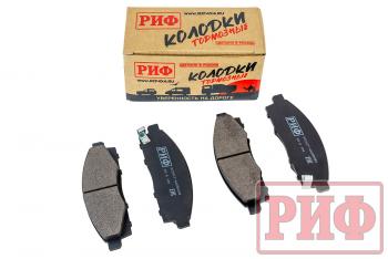 1 489 р. Колодки тормозные передние РИФ Mitsubishi L200 2005+, Pajero Sport 2008-2015 OEM 4605A284, 4605B233, 4605A198 РИФ rifmit-4605a284  с доставкой в г. Керчь. Увеличить фотографию 1