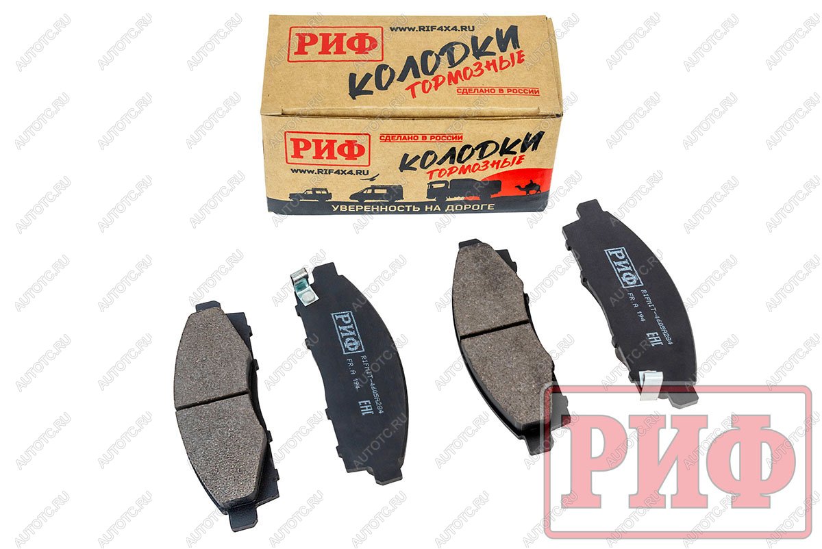1 489 р. Колодки тормозные передние РИФ Mitsubishi L200 2005+, Pajero Sport 2008-2015 OEM 4605A284, 4605B233, 4605A198 РИФ rifmit-4605a284  с доставкой в г. Керчь