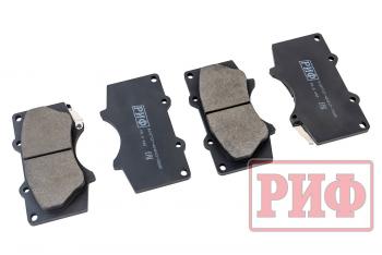 1 589 р. Колодки тормозные передние РИФ Toyota LC120,150, Hilux 2005+OEM 04465-35250, 04465-35290 ,Pajero 4 дизель 4605A472, 4605A481 РИФ riftoy-04465-35290  с доставкой в г. Керчь. Увеличить фотографию 3