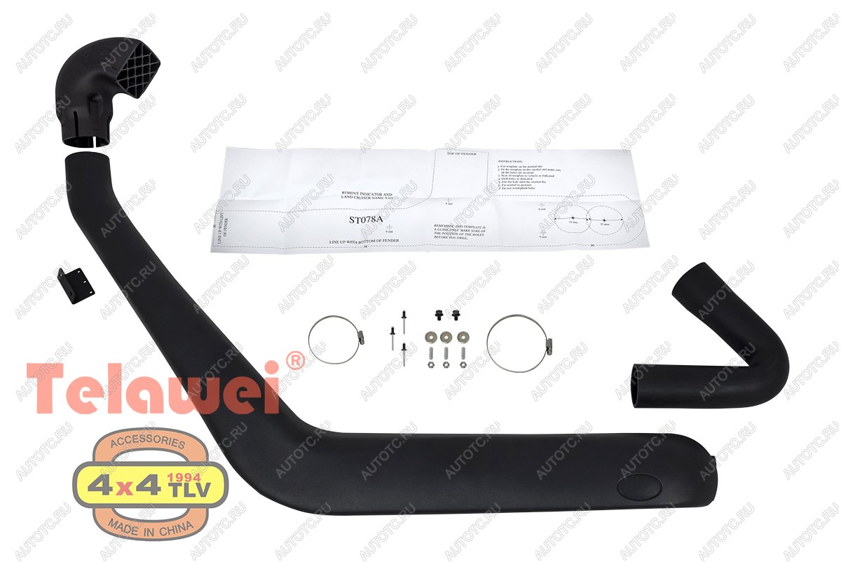 5 999 р. Шноркель Telawei для Toyota Land Cruiser 78 1985-2007 4.2D (1HZ) Telawei st078a  с доставкой в г. Керчь