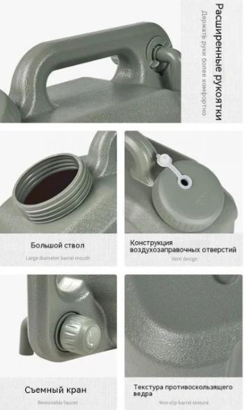 2 499 р. Канистра Naturehike кемпинговая, 12 л. бежевая Naturehike cnh22cj018-kh12  с доставкой в г. Керчь. Увеличить фотографию 4