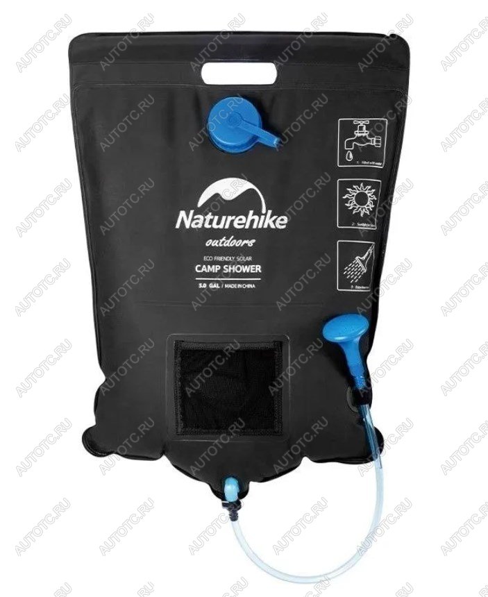 2 689 р. Душ кемпинговый Naturehike переносной, 20 л, ПВХ Naturehike nh21sj032-b  с доставкой в г. Керчь