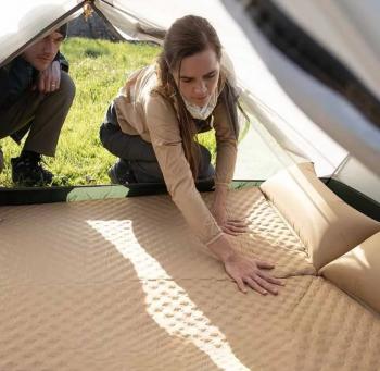 3 019 р. Коврик самонадувающийся с подушкой Naturehike, 185х60х2,5 см, песочный Naturehike nh15q002-d-yesn  с доставкой в г. Керчь. Увеличить фотографию 7