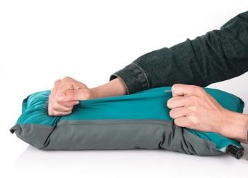 1 409 р. Подушка самонадувающаяся Naturehike 46х27х9,5 см, голубая Naturehike nh17a001-l-lb  с доставкой в г. Керчь. Увеличить фотографию 4