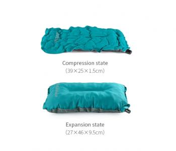 1 409 р. Подушка самонадувающаяся Naturehike 46х27х9,5 см, голубая Naturehike nh17a001-l-lb  с доставкой в г. Керчь. Увеличить фотографию 2