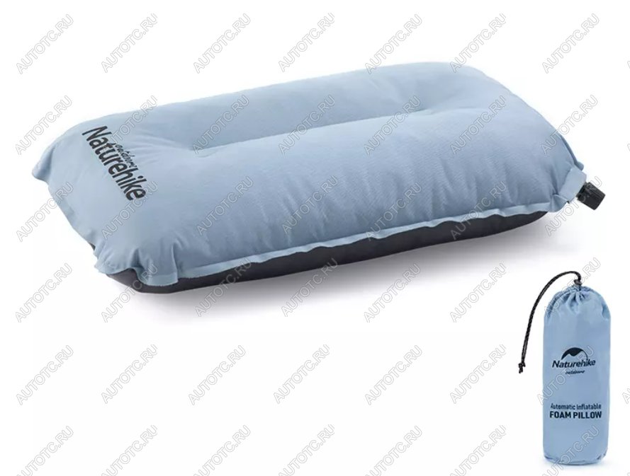 1 409 р. Подушка самонадувающаяся Naturehike 46х27х9,5 см, голубая Naturehike nh17a001-l-lb  с доставкой в г. Керчь
