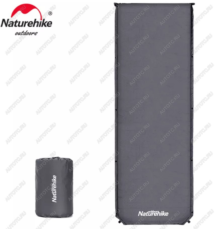 4 899 р. Коврик самонадувающийся Naturehike, 200х63х5 см, темно-серый Naturehike nh20dz003-dg  с доставкой в г. Керчь