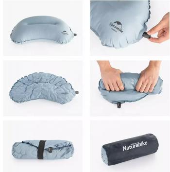 1 399 р. Подушка самонадувающаяся Naturehike 45х30х11 см, (Голубая) Naturehike nh20zt006-b  с доставкой в г. Керчь. Увеличить фотографию 2