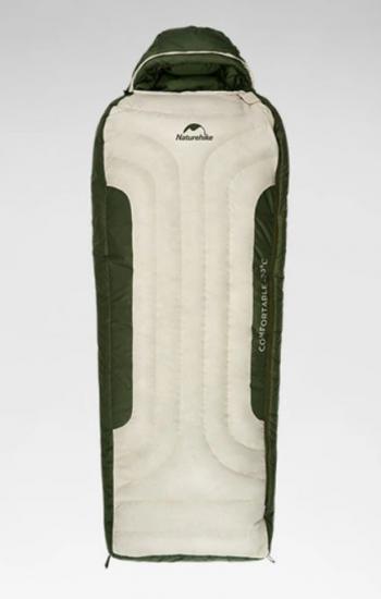 49 549 р. Мешок спальный Naturehike XR1500, 226х85 см, (правый) (ТК: -25C), бежево-зелёный Naturehike cnh22sd007-xr1500dgr  с доставкой в г. Керчь. Увеличить фотографию 1