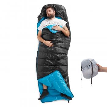 21 949 р. Мешок спальный Naturehike Ultralight CW400 L , 220х85 см, (правый) (ТК: +5C), черный Naturehike nh18c400-d-bll  с доставкой в г. Керчь. Увеличить фотографию 4